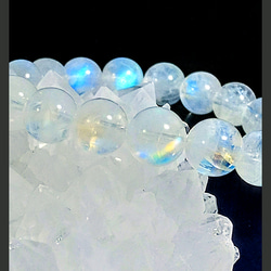 ✿極上品質✿９.5mm珠 粒売り ●レインボーブルームーンストーン（BlueMoonstone）　　 7枚目の画像