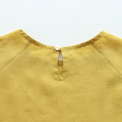 亞麻喇叭袖套頭衫 3/4 袖（黃） TP35 第15張的照片