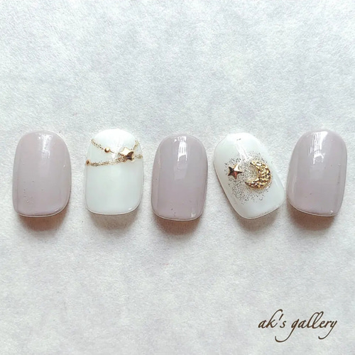 お星様ネイル ネイルチップ（つけ爪） ak's gallery 通販 17526473