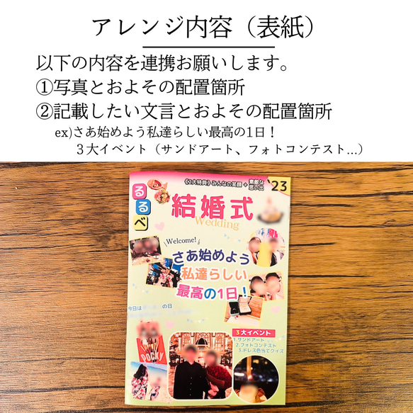 【フルオーダー】【全8ページ】¥25,000旅行雑誌風 プロフィールブック 旅行 結婚式 ウェディング ペーパーアイテム 席次表・席札・メニュー表 XU1630101367(12500円)