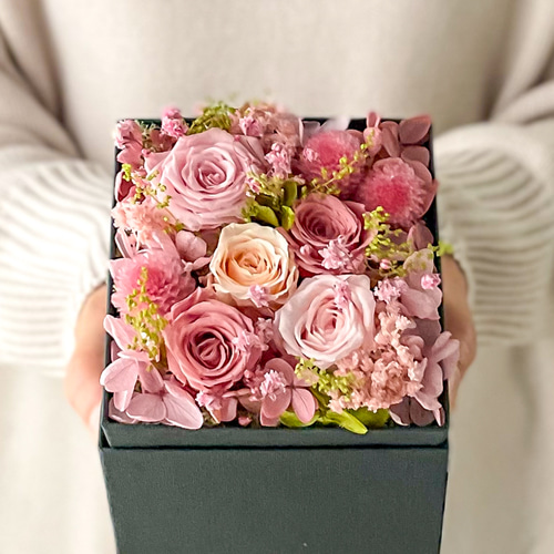 母の日カード付き《予約販売》ローズBOX プリザーブドフラワー  