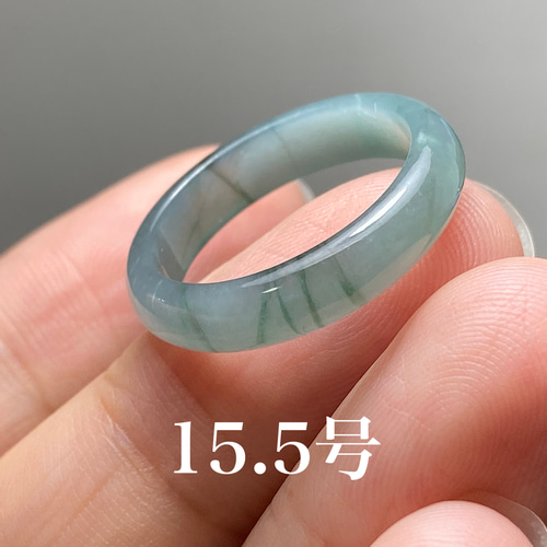 翡翠リング＃15.5 18k