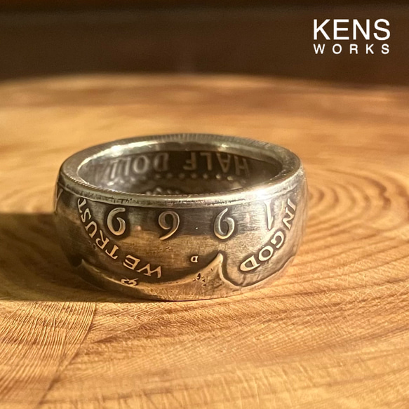 USAケネディハーフダラー銀貨 コインリング 指輪・リング KENS