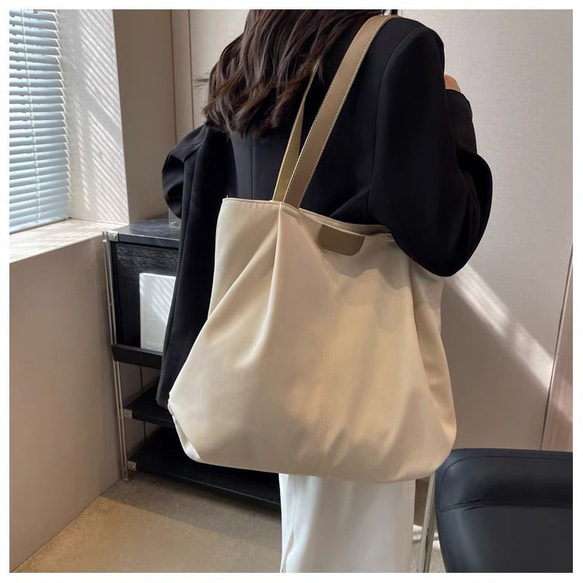 ファッションシンプル布　レディース日常用　トートバッグ 6枚目の画像