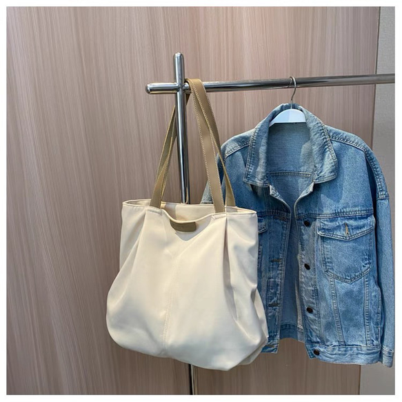 ファッションシンプル布　レディース日常用　トートバッグ 4枚目の画像