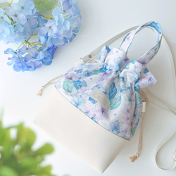ヴュレ ショルダーバッグ ポシェット ワンショルダー 巾着 花柄 Beau're（ヴュレ） ショルダーバッグ バッグ BEAURE カウレザー 黒ネコ