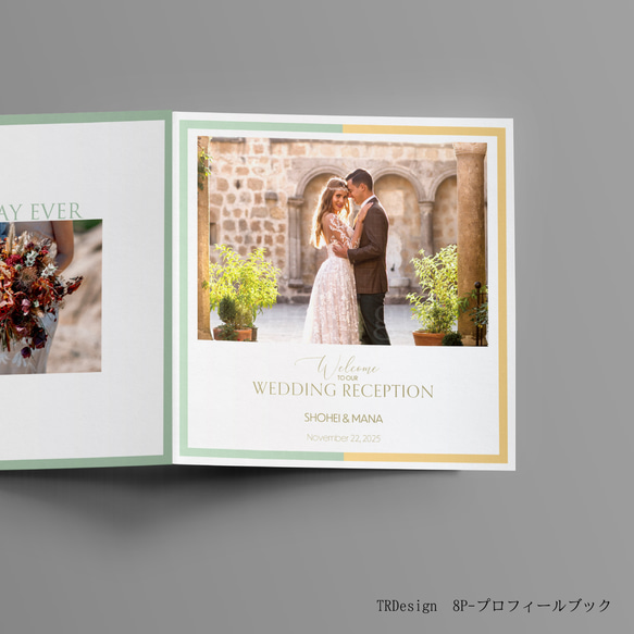 【正方形/カラー変更可◎】結婚式プロフィールブック＊Design20＊席次表・メニューつき 8枚目の画像