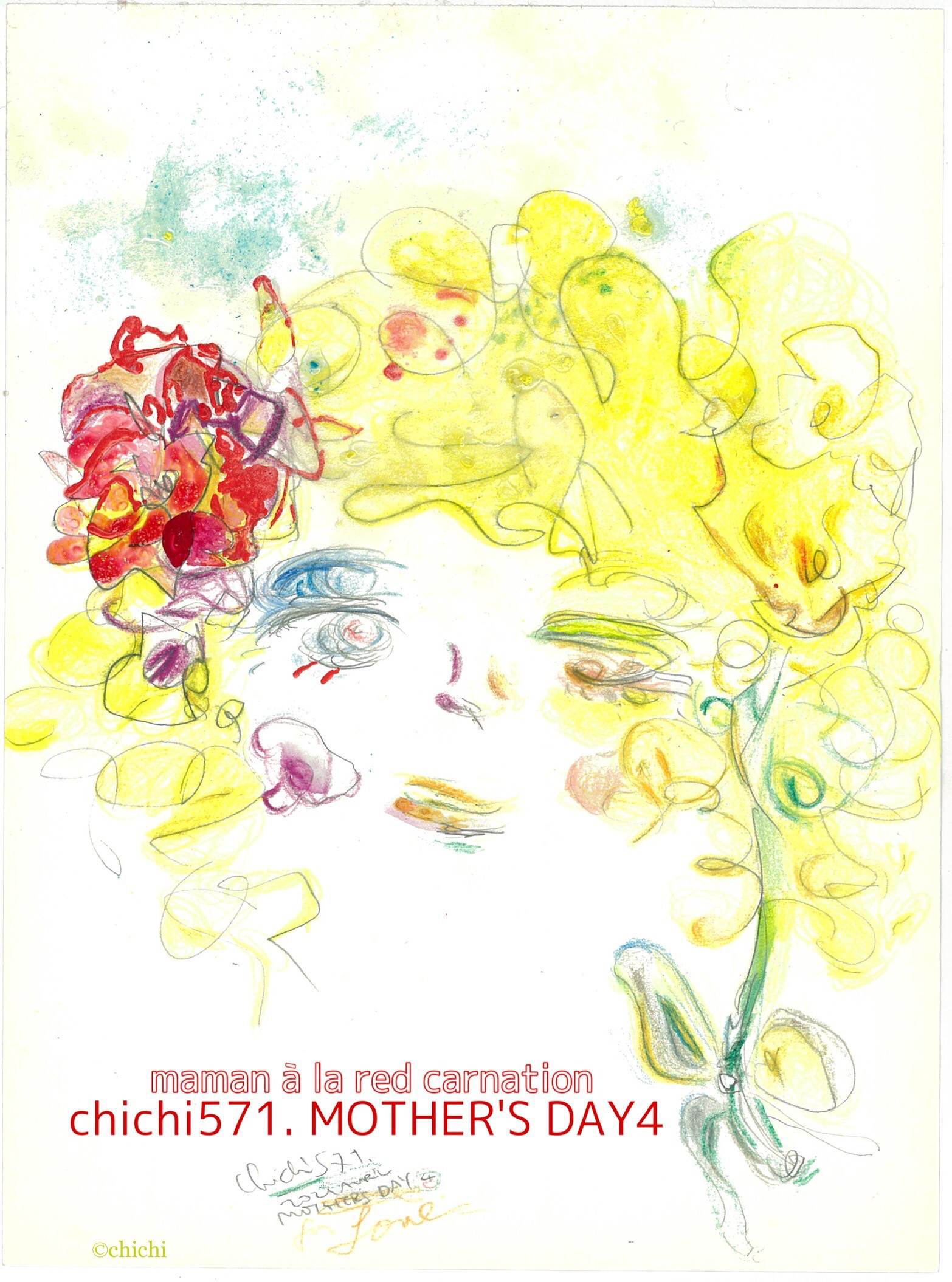 2024 MOTHER'S DAY 5 "maman a la red carnation"