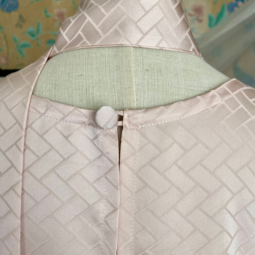 訪問着 サテン 友禅染 フリルスリーブワンピース&リボンベルト 着物