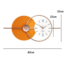 オレンジ ラウンド クリエイティブ クロック 掛け時計 見やすい文字盤 北欧 シンプル モダン おしゃれ ch-1243 9枚目の画像