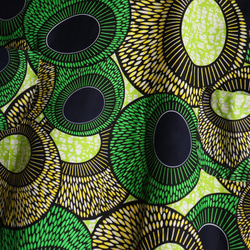 アフリカンプリント ワンピース ポケット付き グリーン 緑 大きいサイズ 送料無料 12枚目の画像
