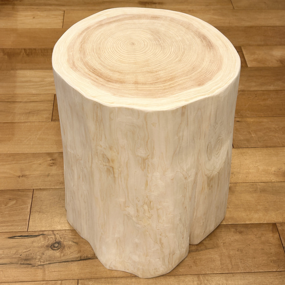 Hinoki  Wood  Stool  No.637 2枚目の画像