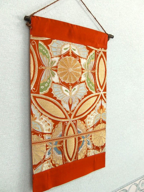 [a16a-1897] 日式掛毯/蝴蝶圖案/腰帶重製 第2張的照片