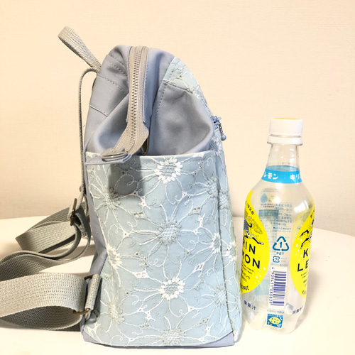 大人のリュック マーガレット刺繍 ミスト リュック・バックパック  