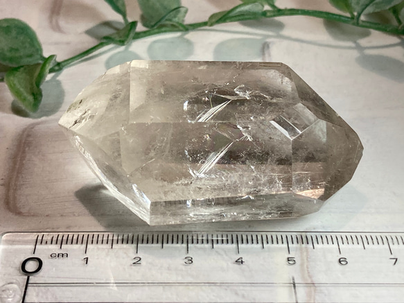 レインボー✨　スモーキークォーツ　ダブルポイント　クリスタル　水晶　ポリッシュ 11枚目の画像