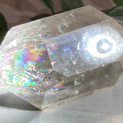 レインボー✨　スモーキークォーツ　ダブルポイント　クリスタル　水晶　ポリッシュ 3枚目の画像
