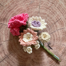 編み花のミニブーケ③ 9枚目の画像