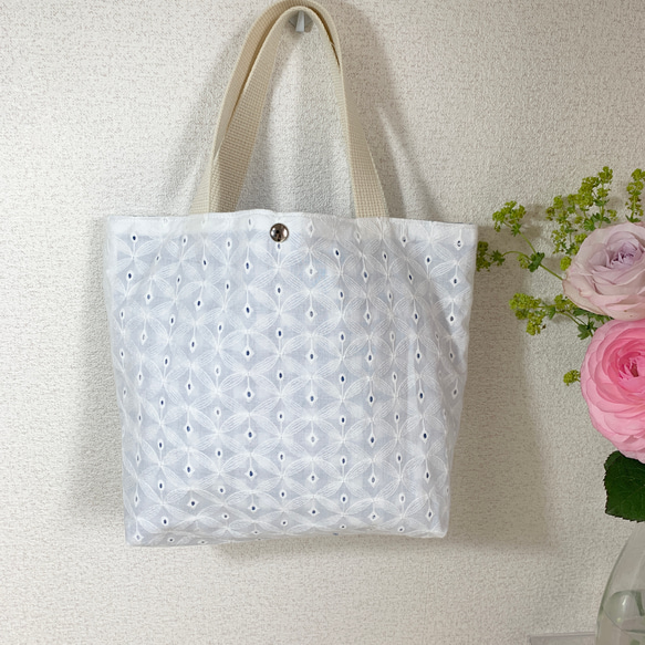 刺繍生地の春バッグ＊ 1枚目の画像