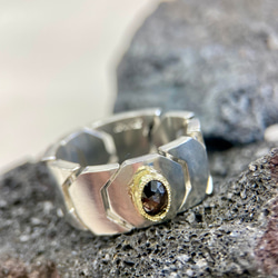 ローズカットダイヤK18/silverリング(送料無料)ローズカットでキラキラなブラウンダイヤモンド 8枚目の画像