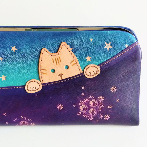 ネスホーム☆キャットマガジン柄＊財布 がま口 長財布 （がま口財布 