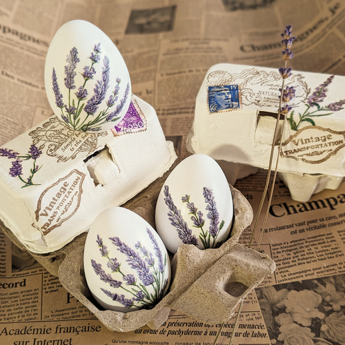可愛い紙パッケージでお届け！爽やかラベンダーのアロマストーンエッグ