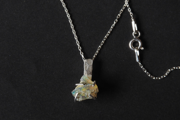 specimens オパール原石とシルバーのネックレス silver925◼pivo◼2078 1枚目の画像