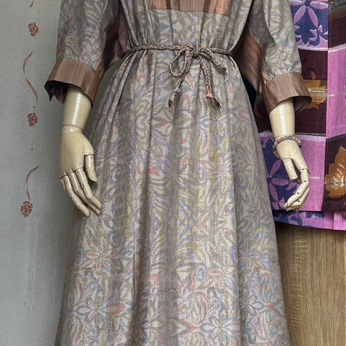 NO：45）着物大島紬リメイク&ワンピース ワンピース 着物