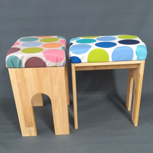 こんなのが欲しかった 手作り☆かわいい ふかふかイス ペア2点セットB☆