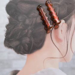 No.468 ヘアクリップA【シリコンモールド レジン モールド ヘアクリップ 2枚目の画像