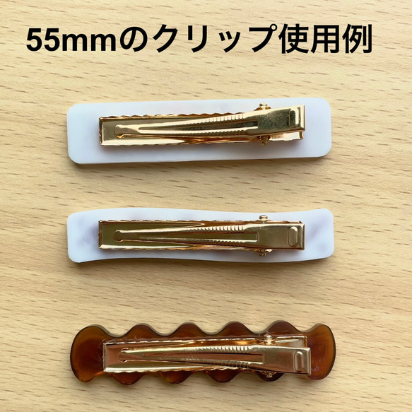 No.468 ヘアクリップA【シリコンモールド レジン モールド ヘアクリップ 4枚目の画像