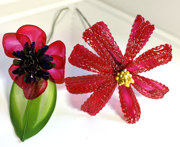 （同梱値引き可能）5種類の花のアメリカンフラワー 4枚目の画像