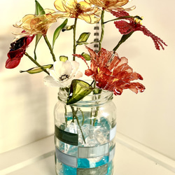 （同梱値引き可能）5種類の花のアメリカンフラワー 1枚目の画像