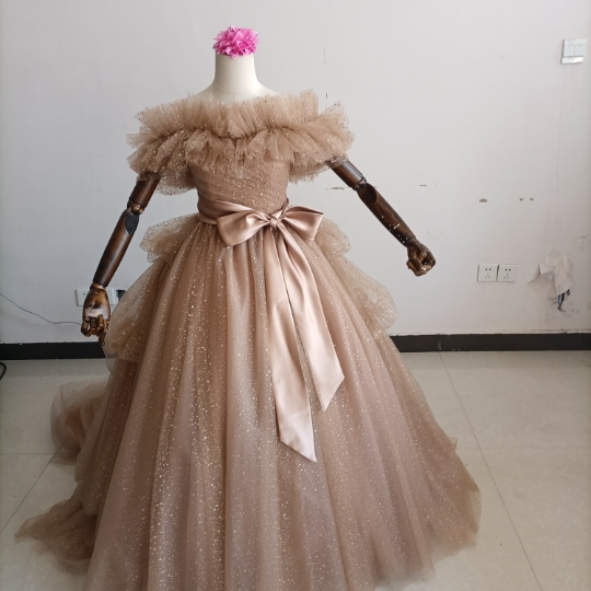 jesDEA. ピンクベージュ オフショルダー ドレス S jesDEA. ピンク