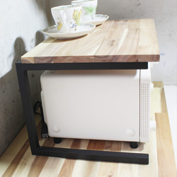 アイアントースターラック・天板30cm・角パイプ仕様 4枚目の画像