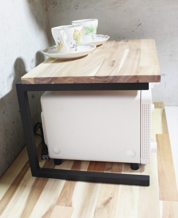 アイアントースターラック・天板30cm・角パイプ仕様 4枚目の画像