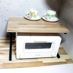 アイアントースターラック・天板30cm・角パイプ仕様 3枚目の画像