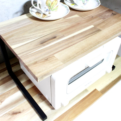 アイアントースターラック・天板30cm・角パイプ仕様 5枚目の画像