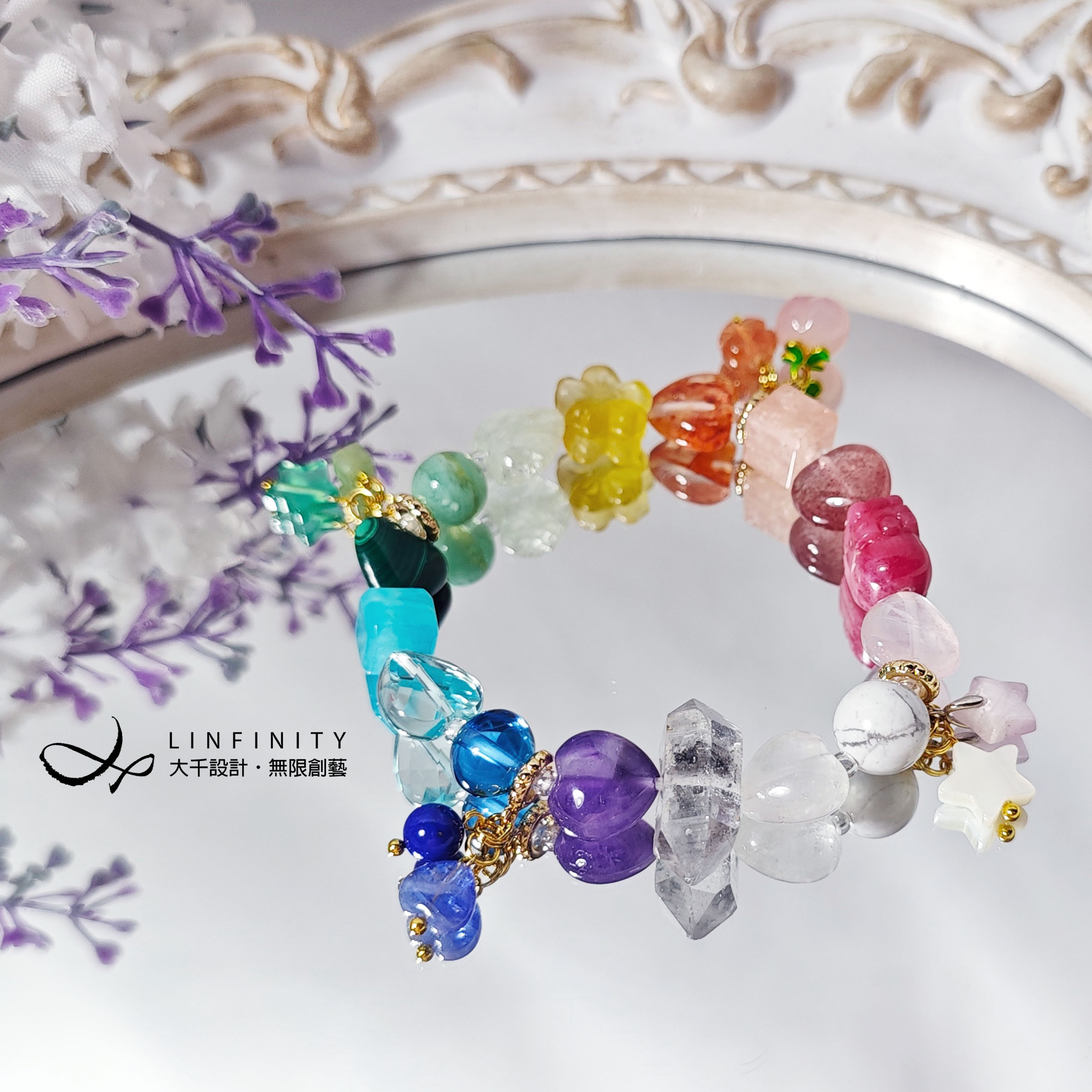 ✦❀ 旧正月を歓迎 | 宝石 50% オフ ❀✦ 龍年のための 7 つのチャクラ、レインボー ピクシー、ドラゴン デザインが施さ
