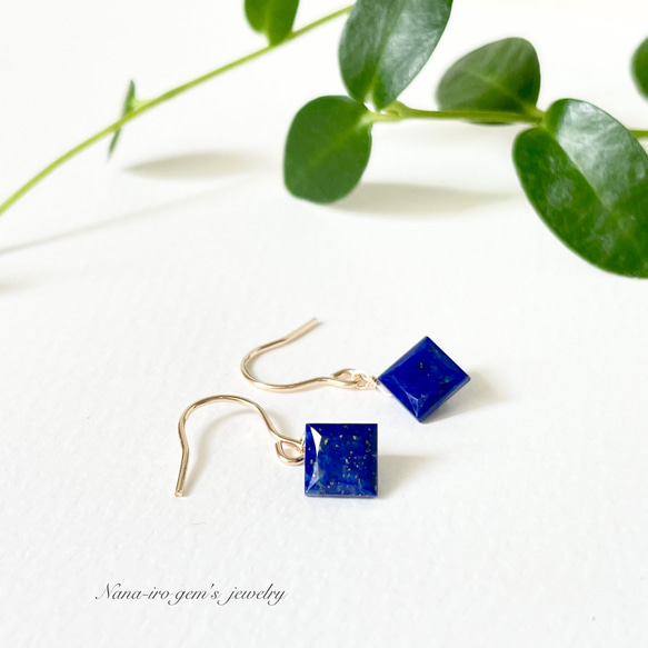 14kgf lapis lazuli pierce 4枚目の画像