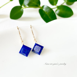 14kgf lapis lazuli pierce 2枚目の画像