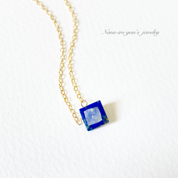 14kgf lapis lazuli necklace 2枚目の画像