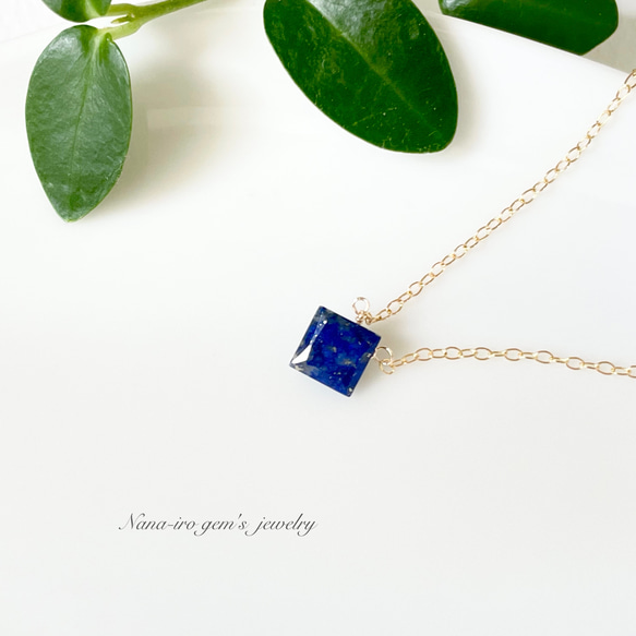 14kgf lapis lazuli necklace 3枚目の画像