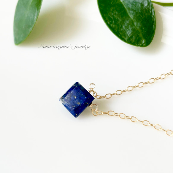 14kgf lapis lazuli necklace 4枚目の画像