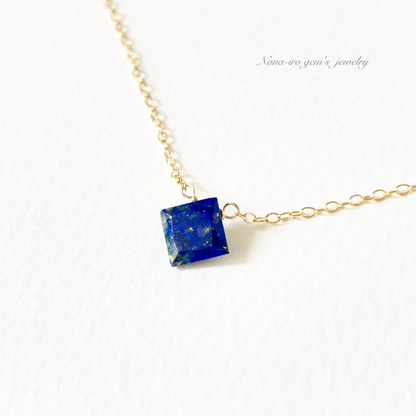 14kgf lapis lazuli necklace 1枚目の画像