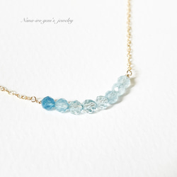 14kgf aquamarine necklace 1枚目の画像