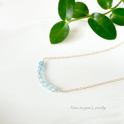 14kgf aquamarine necklace 4枚目の画像