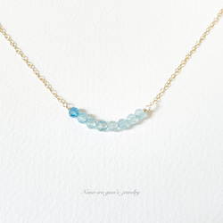 14kgf aquamarine necklace 3枚目の画像