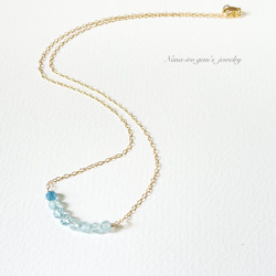 14kgf aquamarine necklace 6枚目の画像