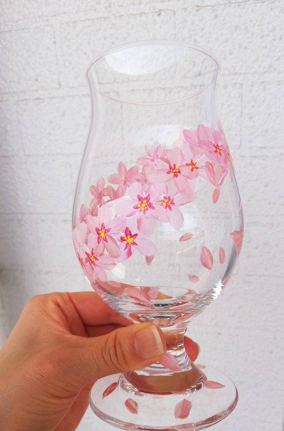 桜・さくら・サクラのビールグラス（420ml） 2枚目の画像