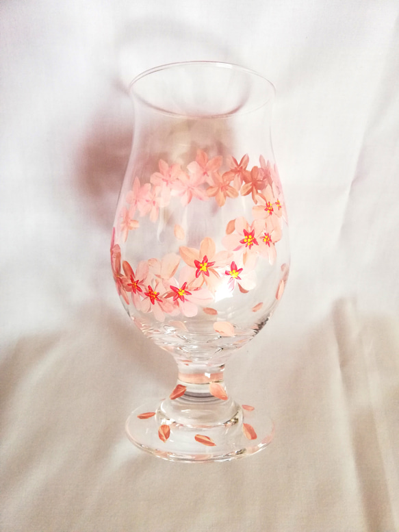 桜・さくら・サクラのビールグラス（420ml） 4枚目の画像
